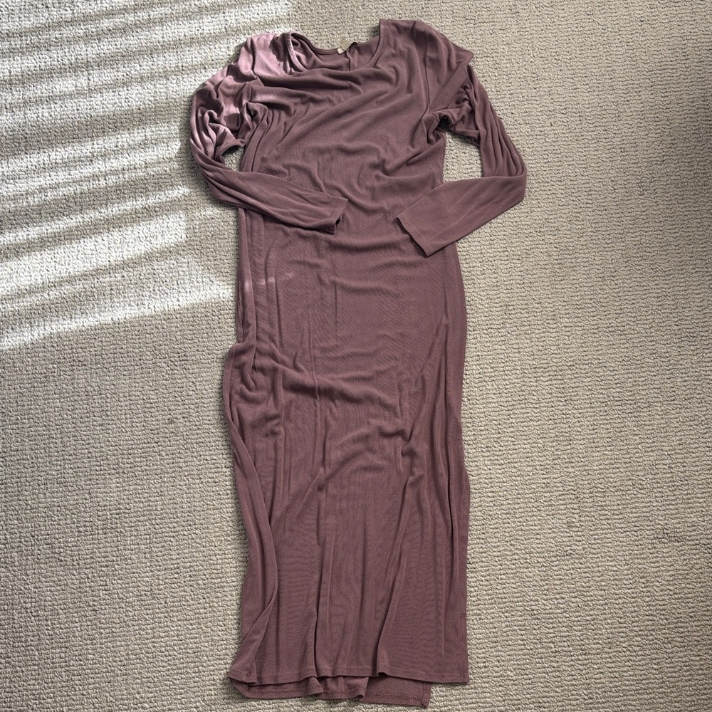 Bordeaux Dusty Rose Long Sleeve Dress